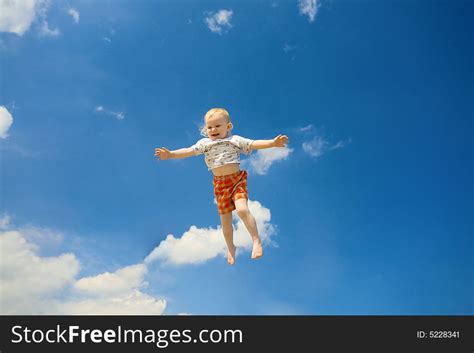 Happy Child Fly In The Sky Free Stock Images And Photos 5228341
