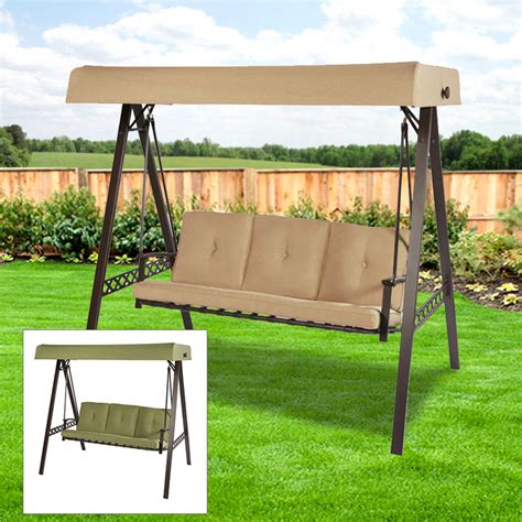 Outdoor patio swing canopy replacement 5.5 foot hu. Replacement Canopy for 3 Person Swing - Beige - RipLock ...