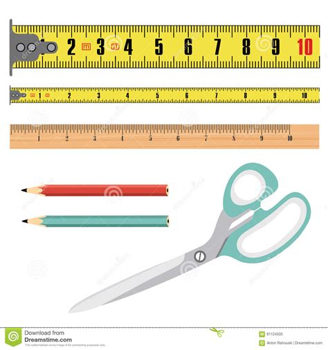 Illustration Tape Measure Length In Centimeters Building Roulette
