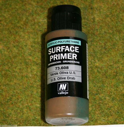 Vallejo Model Air Surface Primer Us Olive Drab 73608 Airbrush Paint