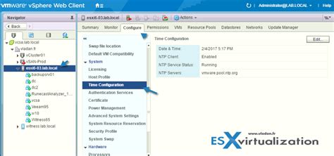 How To Configure ESXi Network Time Protocol NTP Via Host Client ESX Virtualization