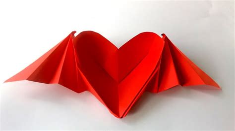 Como Hacer Un Corazón Con Alas Origami Corazon De Papel Heart With