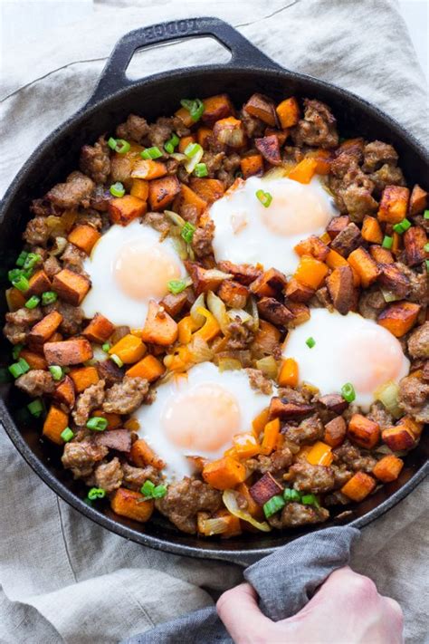 Sweet Potato Hash With Sausage And Eggs Paleo And Whole30 Recipe Rpaleo