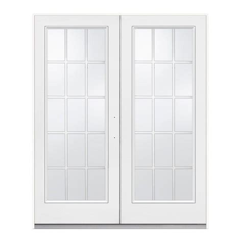 Jeld Wen 72 In X 80 In Primed Steel Left Hand Inswing 15 Lite Glass