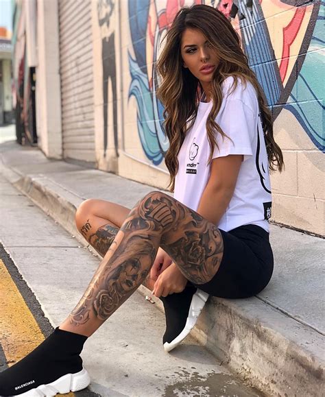 Brittny Baylis On Instagram “street 🛣” Hot Tattoos Girl Tattoos Tatoos Tattoed Women Tattoo