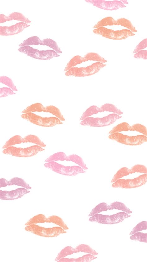 Pink Lip Pattern Material Property Magenta Lip Wallpaper Iphone
