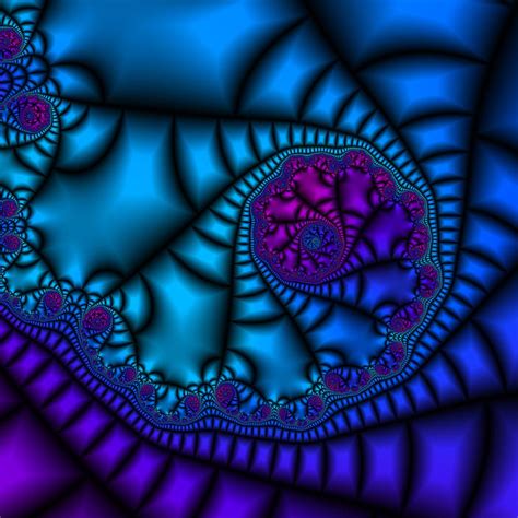 Purple And Blue Fractal Digital Art By Christy Leigh