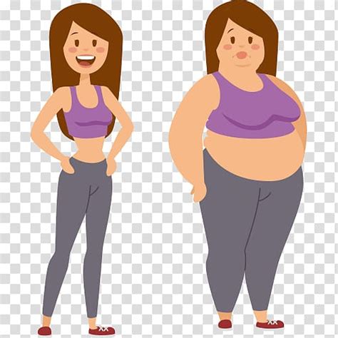 Woman Wearing Purple Crop Top Illustration Fat Thin Body Transparent