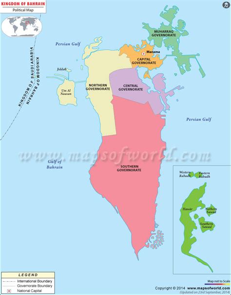 Maybe you would like to learn more about one of these? Political Map of Bahrain | Bahrain Governorates Map