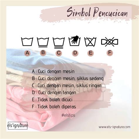 Cara Membaca Simbol Pencucian - Elsiera