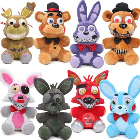8pcslot Nightmare 25cm Five Nights At Freddys Plush Toys Freddy Bear