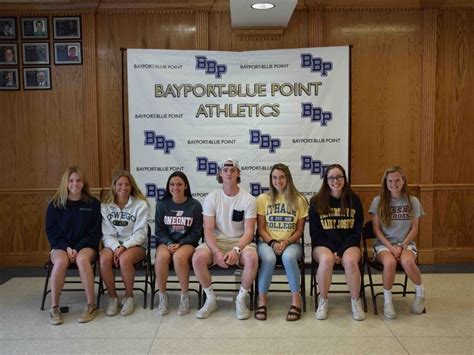 Bayport Blue Point Hs Students Commit To College Athletics Sayville