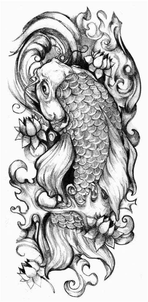 21 Konsep Penting Koi Fish Tattoo Sketch
