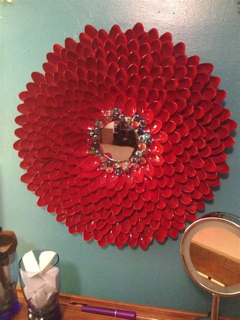 A Flower I Made From Plastic Spoons So Easy And So Cute Plastic
