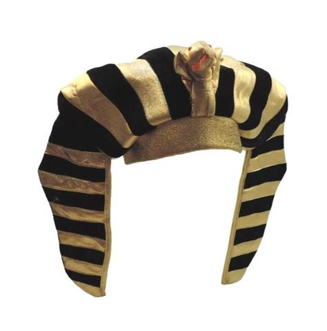 Egyptian Pharaoh Headdress Adult Gold Lamé King Tut Crown Hat With