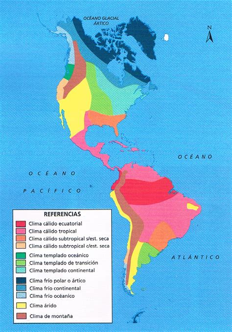 Geo Astro Mapa Climas De América