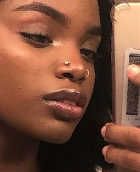 Pin By Sia On Pretty In 2021 Two Nose Piercings Smiley Piercing Black Girl Cute Nose Piercings