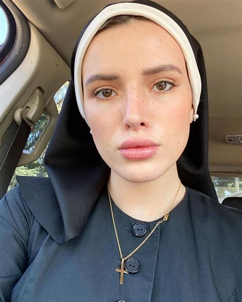Bella Thornes Radical New Look As She Dresses As A Nun After Joining
