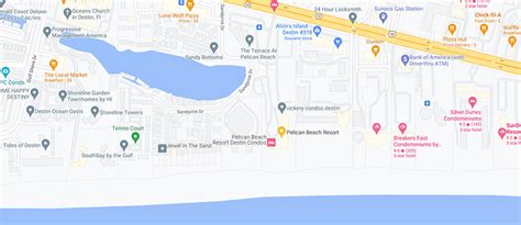 Map And Directions To Pelican Beach In Destin Fl