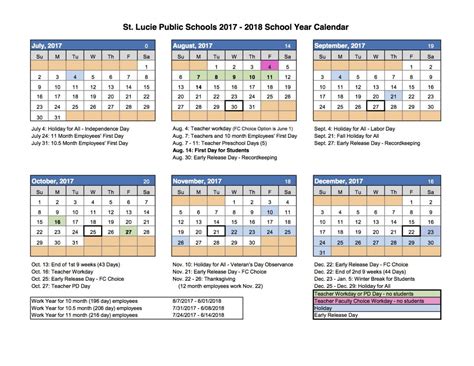 St Lucie School Calendar 2020 21 Latest News