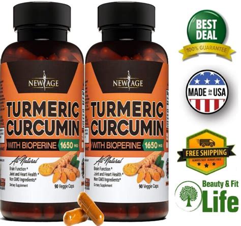 Turmeric Curcumin With Bioperine Black Pepper Curcuminoid Mg