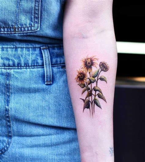 Sunflower Tattoo Ideas For The Summer Of 2021