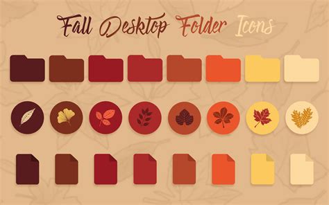 Fall Desktop Folder Icons Aesthetic Mac Folder Icons Aesthetic 🍁