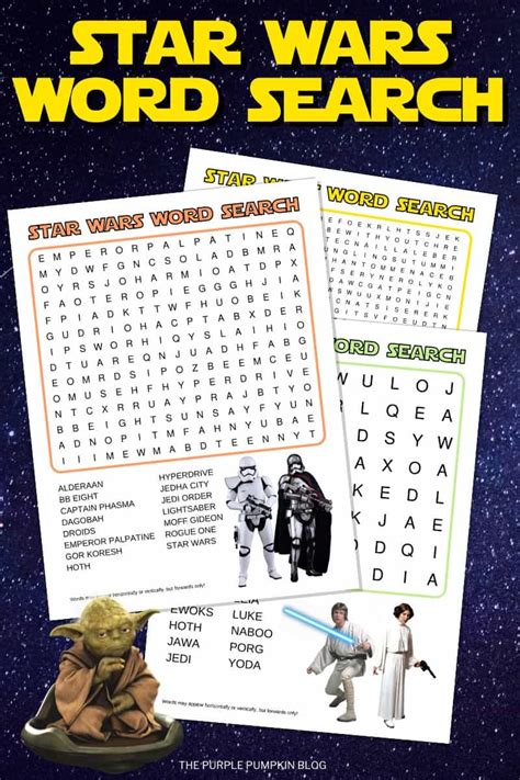 Printable Star Wars Word Search Printable Word Searches