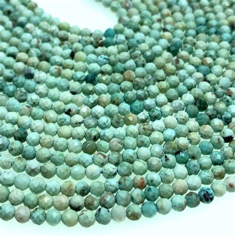 Genuine Peruvian Turquoise Green Gemstone Grade Aaa 2mm 3mm Etsy