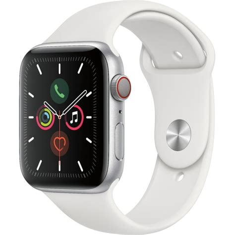 apple watch series 5 40mm silver aluminium case white sport band gps cellular a grade