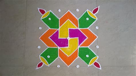 Dots Rangoli Design 7 To 7 Diwali Special Dots Rangoli Design 7 X 7