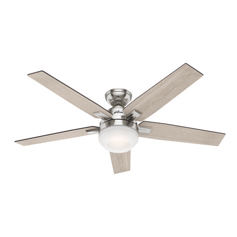 Fairhaven 52 In Indoor Brushed Nickel Ceiling Fan With Light Kit