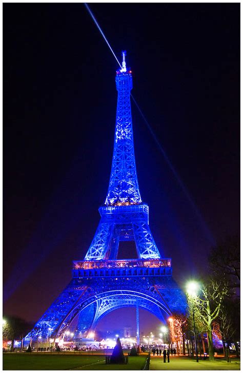 Eiffel Tower At Night In Blue Light Phil Haber Photography