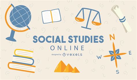 Social Studies Online Cover Design Vector Download