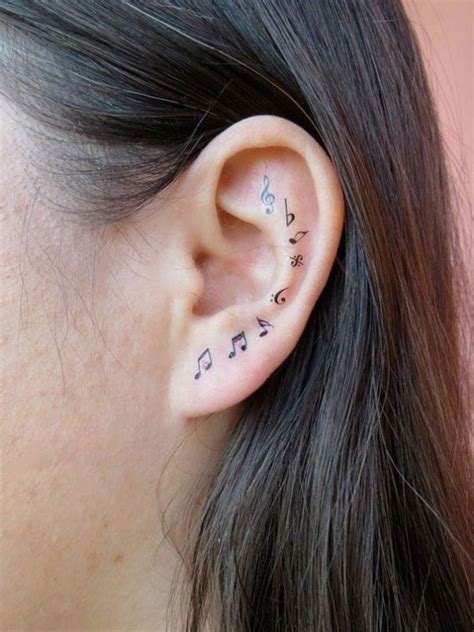Tiny Ear Tattoos That Are Better Than Piercings Behind Ear Tattoos