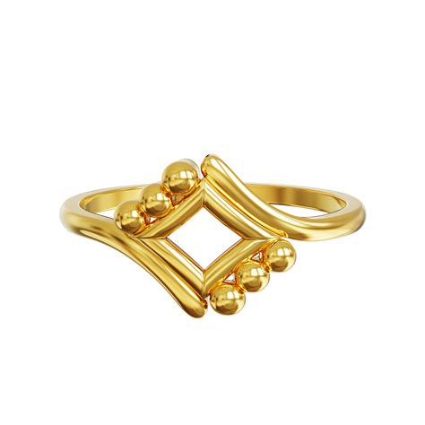 Plain Curve Design Gold Ring 01 10 Spe Goldchennai