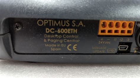 Optimus Sa Dc 600eth Desktop Control And Paging Central Electro Extreme