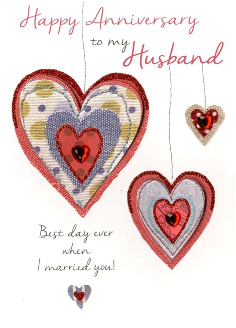 Select best anniversary gifts for husbands online. Husband Happy Anniversary Greeting Card | Cards | Love Kates