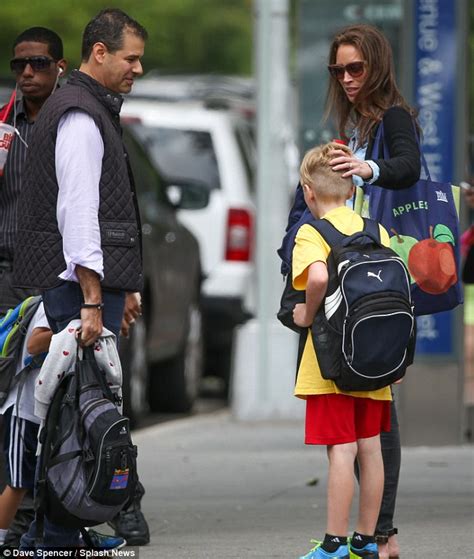 Christy Turlington Goes Barefaced As She Fetches Son Finn From School