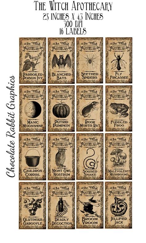 Blank Apothecary Labels Printable Bottle Jar Labels Add Text Etsy