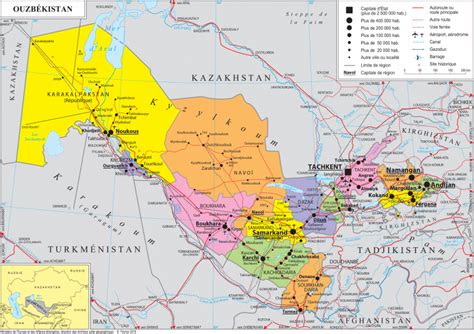 Geopolitical map of Uzbekistan, Uzbekistan maps | Worldmaps.info