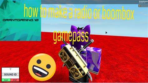 Boombox Roblox Gamepass