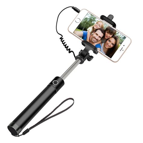 selfie stick geekee [3 in 1] wired selfie stick self portrait extenda geekee® official
