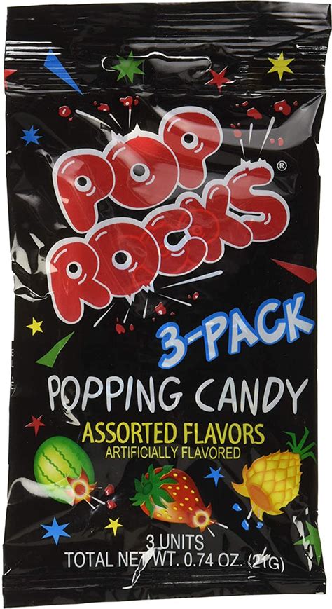 Pop Rocks Crackling Candy Assorted Flavors 3 Pack 074 Oz Dollar97