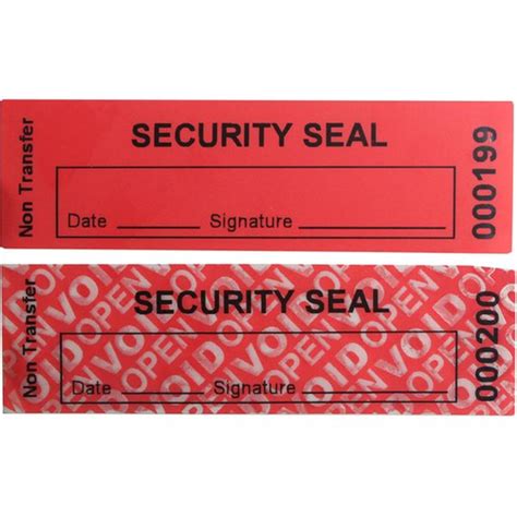 Anti Counterfeiting Adhesive Seal Tamper Evident Security Warranty Void
