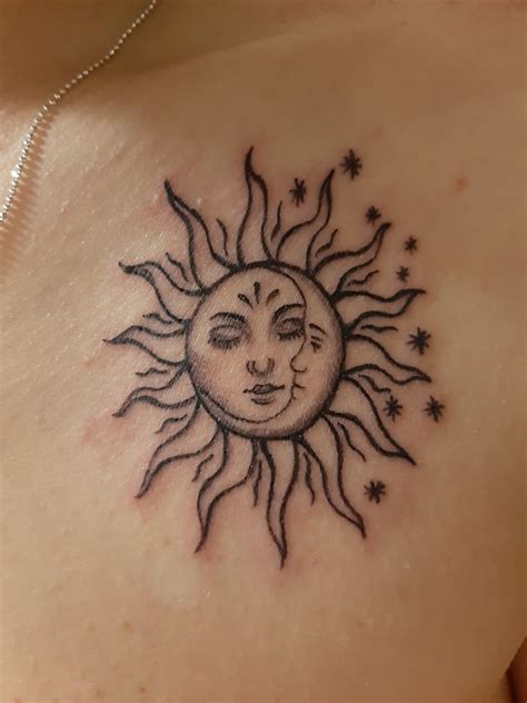 The Sun And The Moon Tattoo Small Tattoos Sleeve Tattoos Sun Tattoos