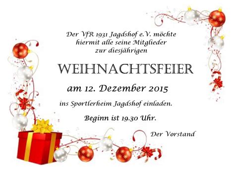Kollegen zu kollegen (oft) 2. VfR Jagdshof » Weihnachtsfeier 12.12.2015