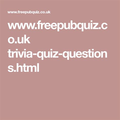 Uk Trivia Quiz Questionshtml Trivia Quiz