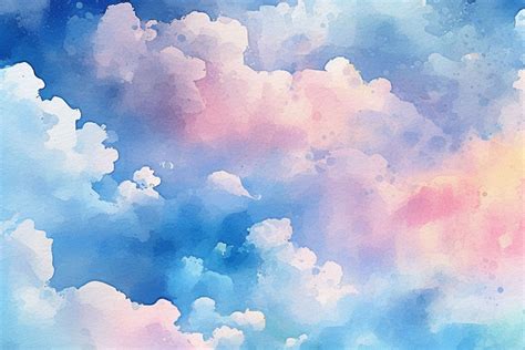 A Watercolor Of Clouds During Dusk Graphic By Crafty Canvas · Creative