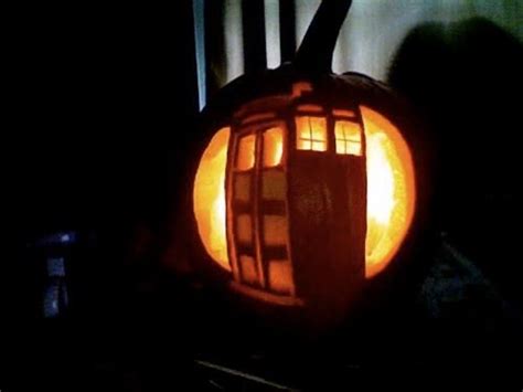 Carved Pumpkin Holy Tardis Doctor Wholigans Pumpkin Art Pumkin